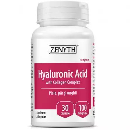 Zenyth Hyaluronic Acid cu Colagen Complex 30 Caps, [],farmacieieftina.ro