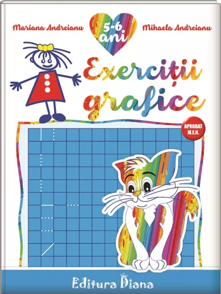 Caiet de exerciții grafice 5-6 ani (B5), [],edituradiana.ro