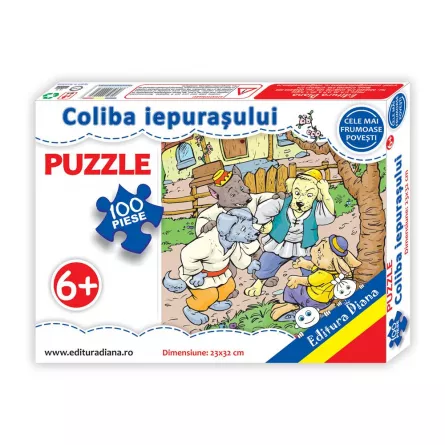Coliba iepurașului - Puzzle 100 piese, [],edituradiana.ro