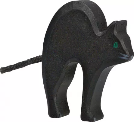 Figurină din lemn - Pisică neagră - DELIST, [],edituradiana.ro