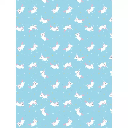 Hârtie decopatch- Albastru cu model unicorni, [],edituradiana.ro