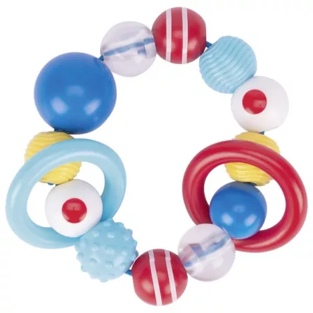 Inel senzorial pentru bebeluși cu mărgele colorate din plastic - DELIST, [],edituradiana.ro