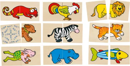 Joc de memorie și puzzle - Animale amuzante, [],edituradiana.ro