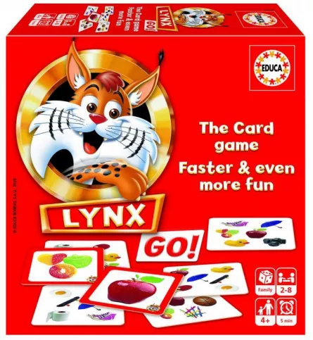 Joc de societate 6 în 1 cu 70 de carduri cu imagini - Lynx Go, [],edituradiana.ro