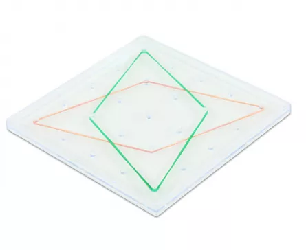 Joc Geoplan cu tăbliță transparentă și elastice din cauciuc, [],edituradiana.ro