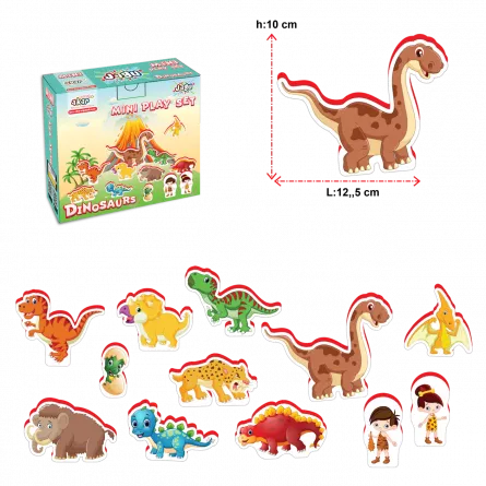 Joc cu 12 mini figurine  - Dinozauri, [],edituradiana.ro