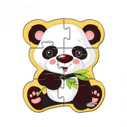 Joc cu realitate augmentată -  Puzzle cu 6 piese. Ursuleț panda, [],edituradiana.ro