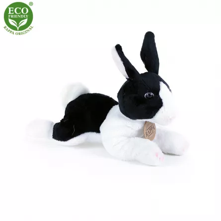 Jucărie din pluș - Iepuraș alb cu negru, 18 cm, [],edituradiana.ro