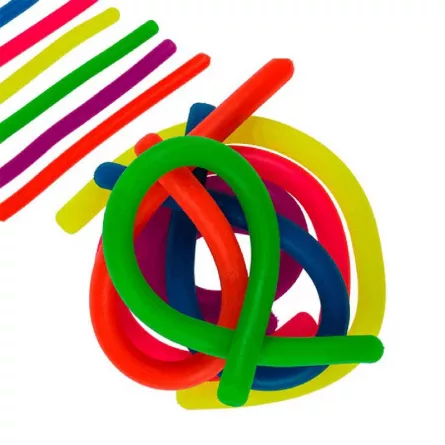 Set de 6 jucării senzoriale antistres - Șerpi elastici colorați, [],edituradiana.ro