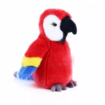 Jucărie din pluș - Papagal roșu, 19 cm, [],edituradiana.ro