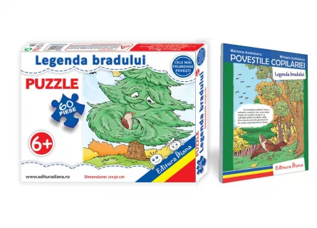 Legenda bradului - Set Puzzle + Carte tip acordeon, [],edituradiana.ro