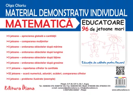 Material demonstrativ individual - Matematică - 96 de jetoane, [],edituradiana.ro