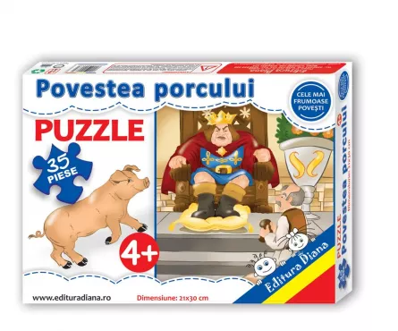 Povestea porcului - Puzzle 35 piese, [],edituradiana.ro