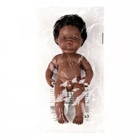 Păpușă bebeluș african - băiat  38 cm, [],edituradiana.ro