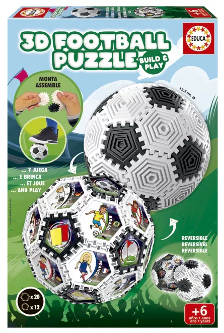 Puzzle 3D cu 32 de piese - Minge de fotbal, [],edituradiana.ro