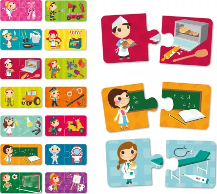 Puzzle educativ Montessori - Învățăm meseriile, [],edituradiana.ro