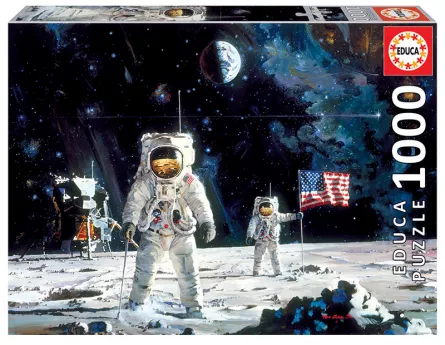 Puzzle cu 1000 de piese - Primii oameni pe Lună, Robert McCall, [],edituradiana.ro