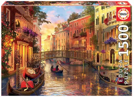 Puzzle cu 1500 de piese - Apus de soare în Veneția, [],edituradiana.ro