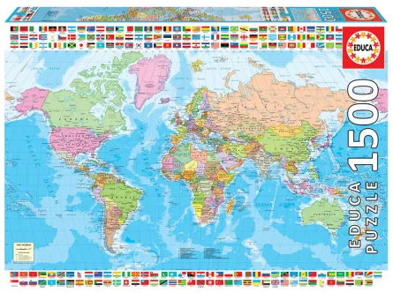 Puzzle cu 1500 de piese - Harta politică a lumii, [],edituradiana.ro