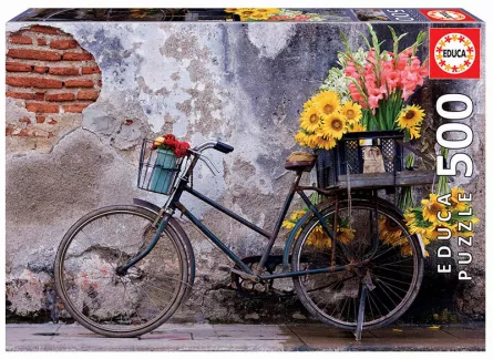 Puzzle cu 500 de piese - Bicicletă cu flori, [],edituradiana.ro