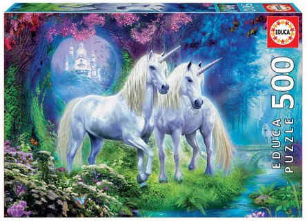 Puzzle cu 500 de piese - Unicorni în pădure, [],edituradiana.ro