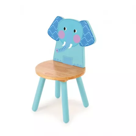 Scaun din lemn cu spătar în formă de elefant, [],edituradiana.ro