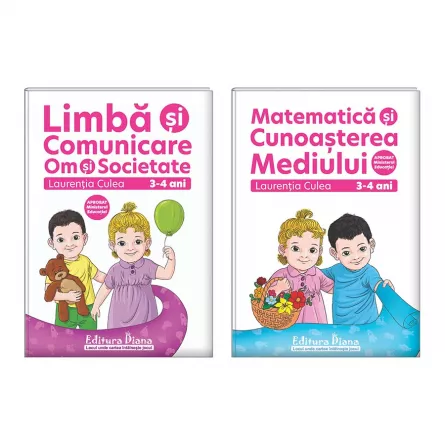 Set 2 caiete, A4, pe domenii, grupa mică 3-4 ani (Autor L.Culea) - Aprobat Ministerul Educației, [],edituradiana.ro