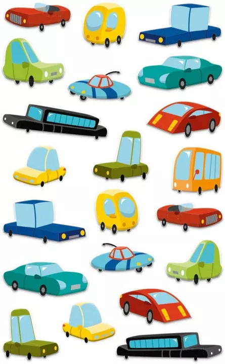 Set 21 de stickere 3D - Mașini, [],edituradiana.ro