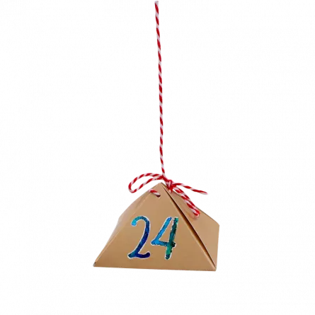 Set 24 cutii triunghiulare numerotate pentru decorare - Calendar Advent, [],edituradiana.ro