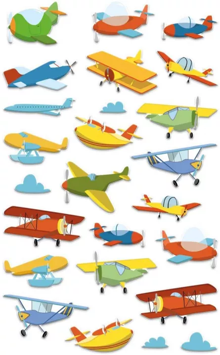 Set 25 de stickere 3D - Avioane, [],edituradiana.ro