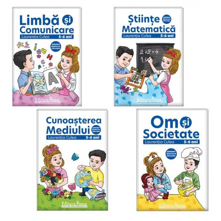Set 4 caiete, A4, pe domenii, grupa mare 5-6 ani (Autor L.Culea) - Aprobat Ministerul Educației, [],edituradiana.ro