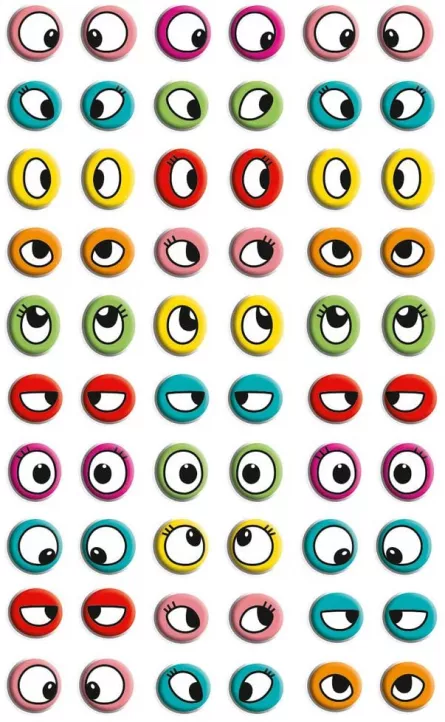 Set 60 de stickere 3D - Ochi colorați, [],edituradiana.ro