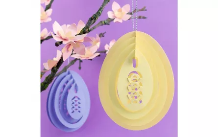 Set de 12 decorațiuni 3D în formă de ouă, pentru agățat, [],edituradiana.ro