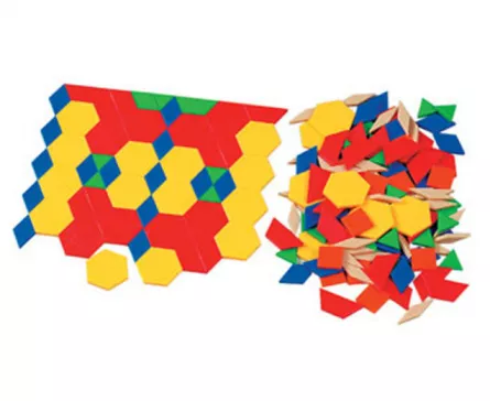 Set 250 de forme geometrice colorate din plastic, [],edituradiana.ro