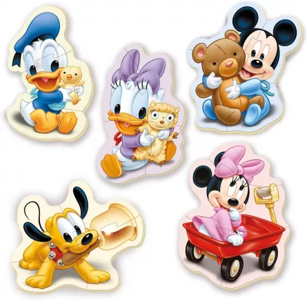 Set de 4 puzzle-uri (3, 4, 5 piese) progresive Disney - Lumea lui Mickey Mouse, [],edituradiana.ro
