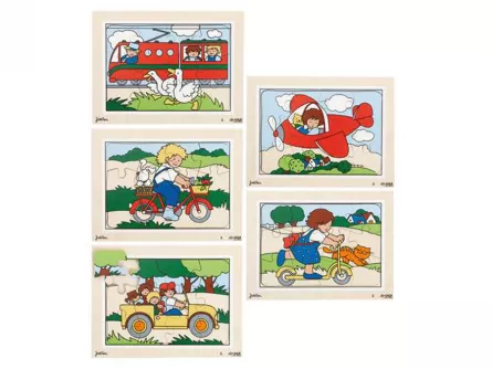 Set de 5 puzzle-uri din lemn - Transporturi 2, [],edituradiana.ro