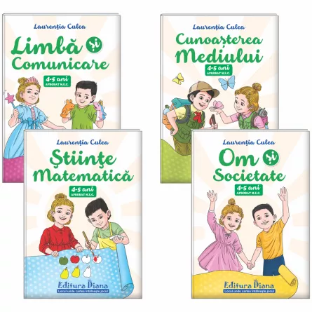 Set patru cărți, A4, grupa mijlocie 4-5 ani (autor L. Culea) - Aprobat MEN, [],edituradiana.ro