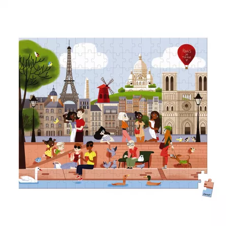 Set Puzzle din carton cu 200 de piese și 1 poster - Paris, [],edituradiana.ro