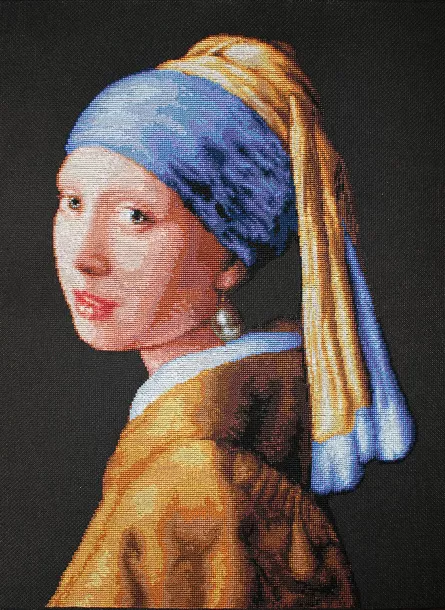 Set goblen  cu ață și ac - Fata cu cercel de perlă (Johannes Vermeer), [],edituradiana.ro
