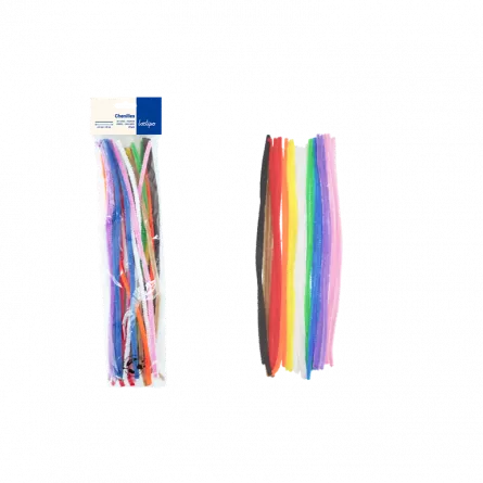 Sârmă plușată colorată - 25 de bucăți (0,6 x 30 cm), [],edituradiana.ro
