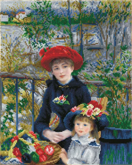 Tablou cu diamante - Două surori pe terasă (Renoir), [],edituradiana.ro