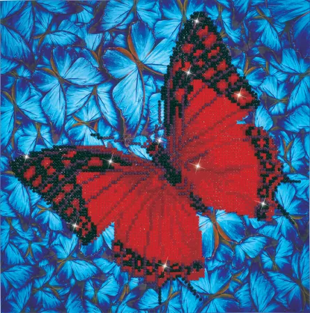 Tablou cu diamante - Fluture roșu, [],edituradiana.ro