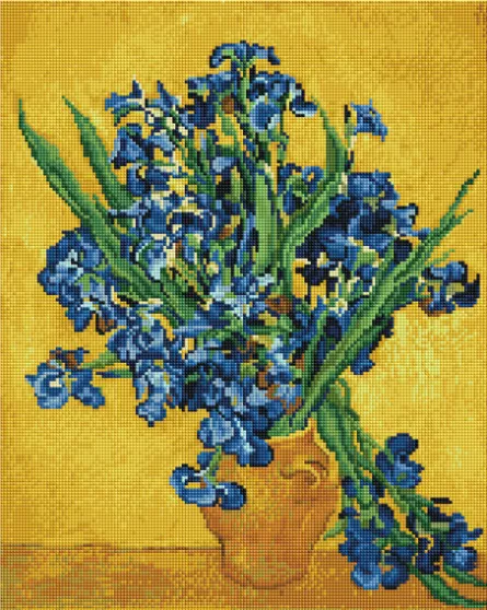 Tablou cu diamante - Iriși (Van Gogh), 40 x 50 cm, [],edituradiana.ro