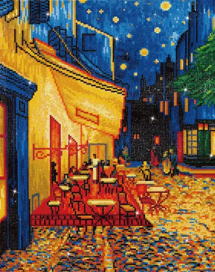 Tablou cu diamante - Terasa cafenelei noaptea (Van  Gogh), [],edituradiana.ro