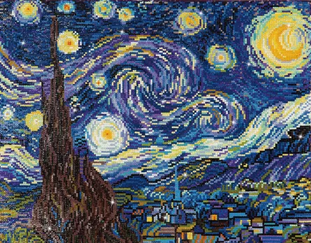 Tablou cu diamante - Noapte înstelată (Van Gogh), [],edituradiana.ro