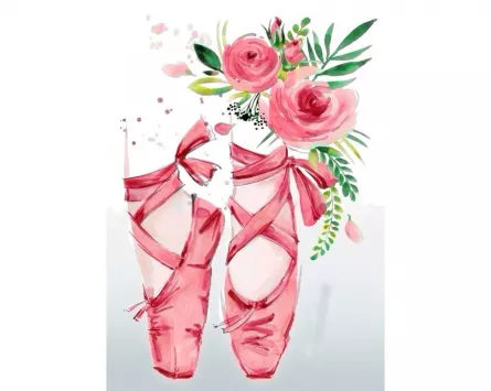 Tablou cu diamante  - Pantofi de balerină, [],edituradiana.ro