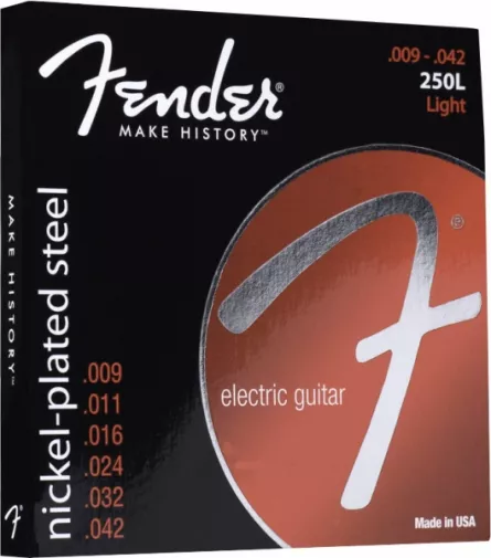 Corzi chitara electrica Fender Super 250L Nickel Plated Steel Ball  End 9-42, [],guitarshop.ro