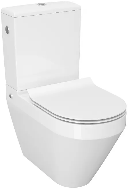 Pachet Complet Toaleta Cersanit Crea Oval - Vas WC, Rezervor, Armatura, Capac Slim & Soft, Set de Fixare, [],onlinedepozit.ro