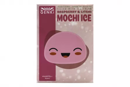 Mochi cu Inghetata 210 gr Genki, Zmeura & Litchi, [],expertfoods.ro