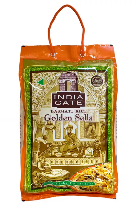 Orez basmati India Gate Golden Sella 5 kg, [],expertfoods.ro